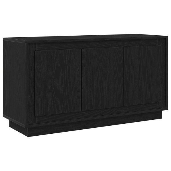 Comodă Neagră Stejar 102x35x55 cm Lemn Compus
