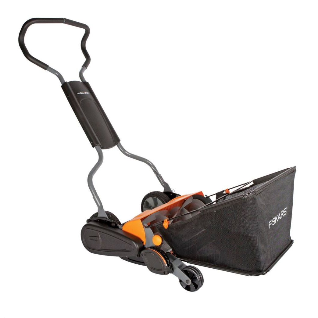 Fiskars 1001658 StaySharp Max kézi fűnyíró, fűgyűjtővel (1001658)