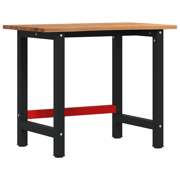 világosbarna tömör tölgyfa munkapad 100 x 60 x 81,5 cm