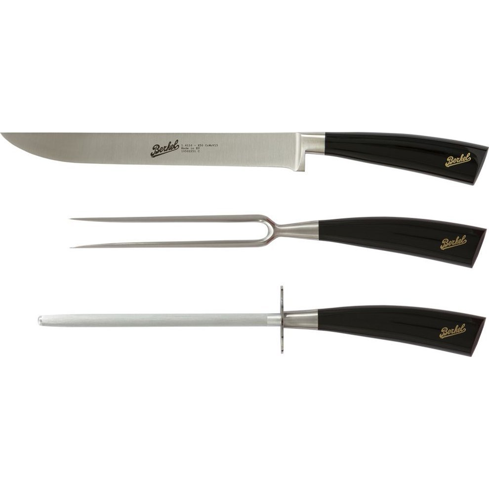 Berkel Elegance Glossy Rozsdamentes acél Roast késkészlet 3 darabos - Fekete (KEP3RS00SRBGB)