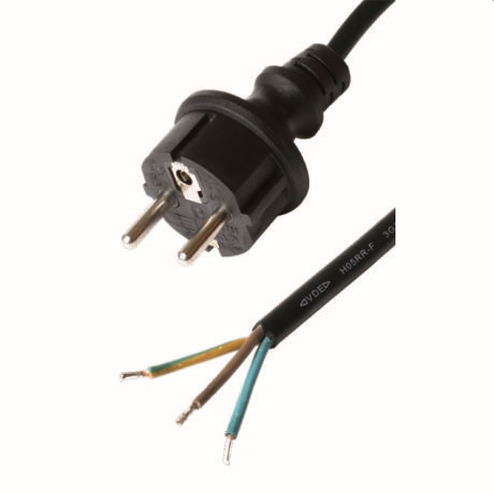 Somogyi hálózati csatlakozókábel 5m fekete (N 8-5/1,5) (N 8-5/1,5)