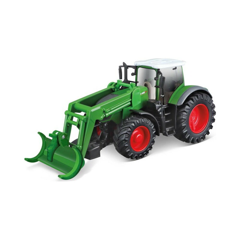 Bburago Fendt traktor fakitermelő markolóval fém modell (18-31636)