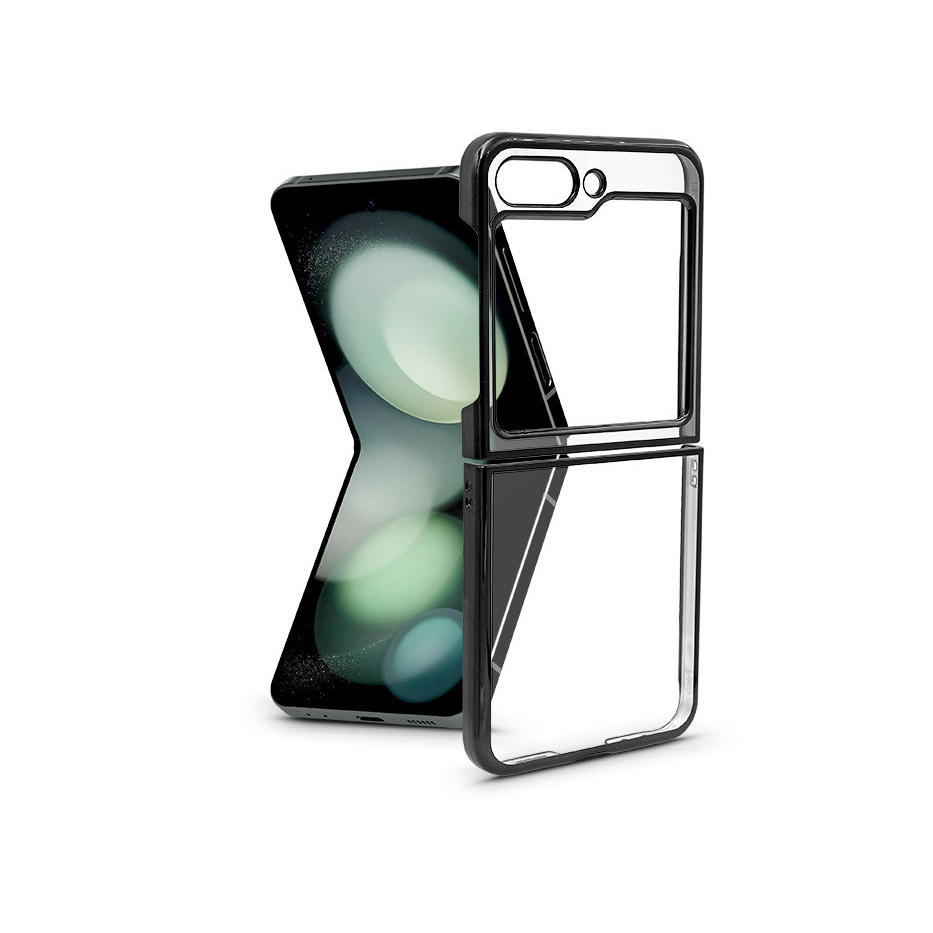 Samsung SM-F731 Galaxy Z Flip 5 5G hátlap - Focus Case - fekete/átlátszó (PT-6803)