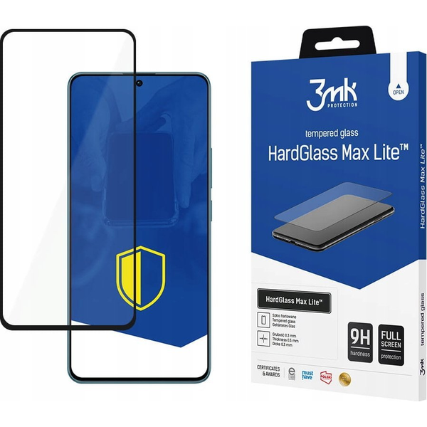 3mk HardGlass Max Lite edzett üvegfólia 9H Fekete Xiaomi Redmi Note 13