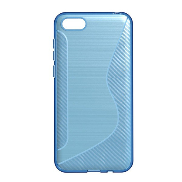 Szilikon telefonvédő (S-line, karbon minta) VILÁGOSKÉK [Honor 7S] (5996457803606)