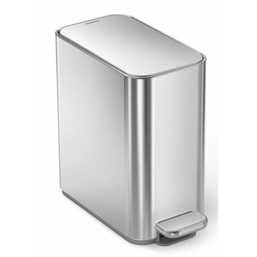 Simplehuman Keskeny pedálos szemetes, 5 l, csiszolt rozsdamentes acél (838810025742)