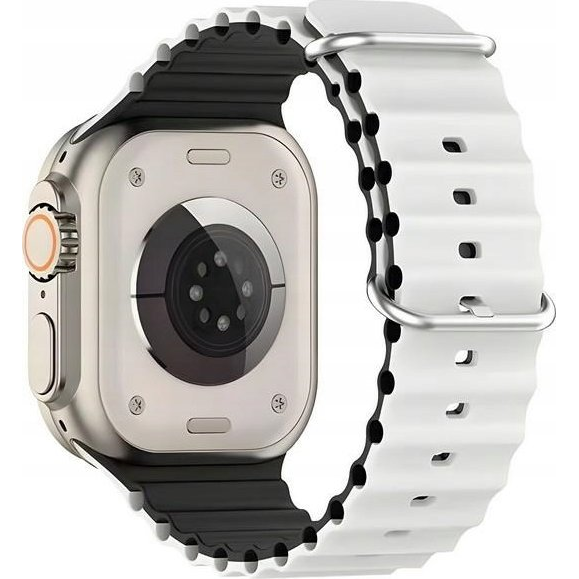  Beline Beline pasek Apple Watch Silicone Waves 38/40/41mm biało-czarny /white-black box