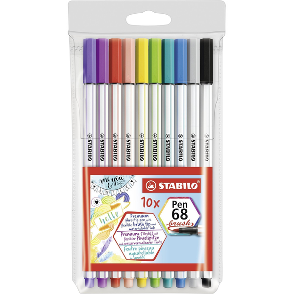 STABILO Pen 68 brush 10 db tok