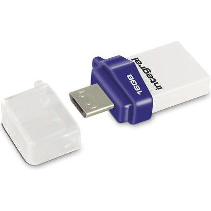 Integral MICRO FUSION USB 3.0 OTG unità flash USB 16 GB USB Type-A / Micro-USB 3.2 Gen 1 (3.1 Gen 1) Bianco