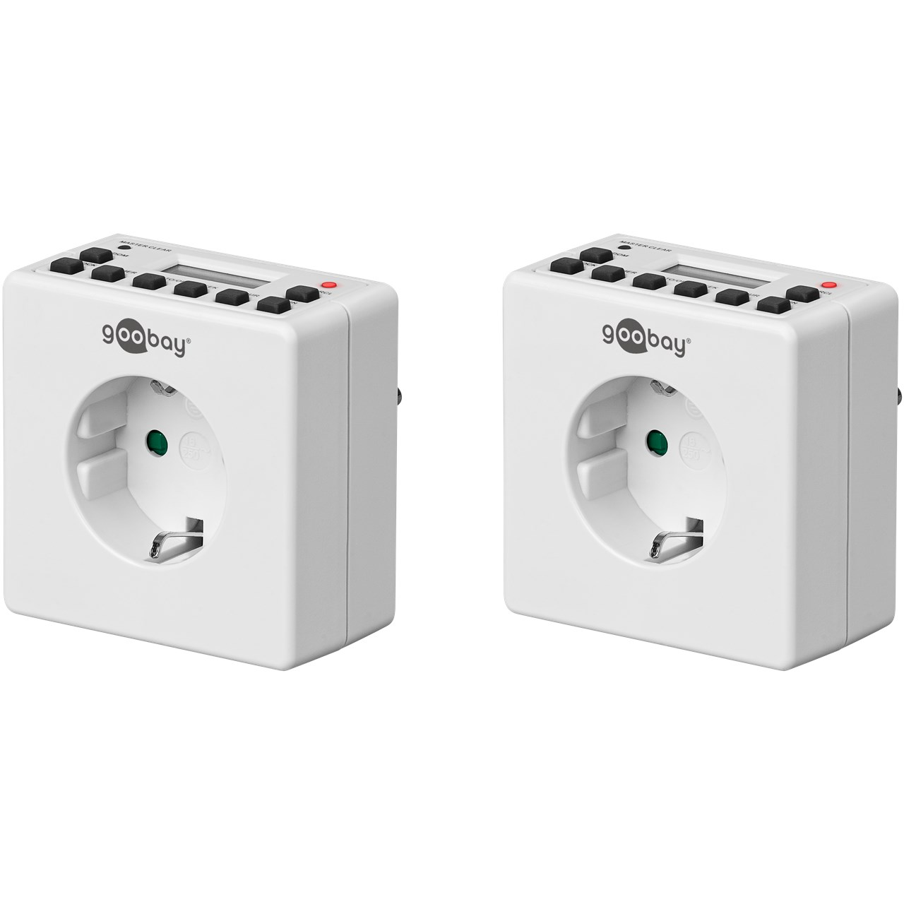 Goobay 55541 Időzítő kapcsolós aljzat (2 db/csomag) (55541)
