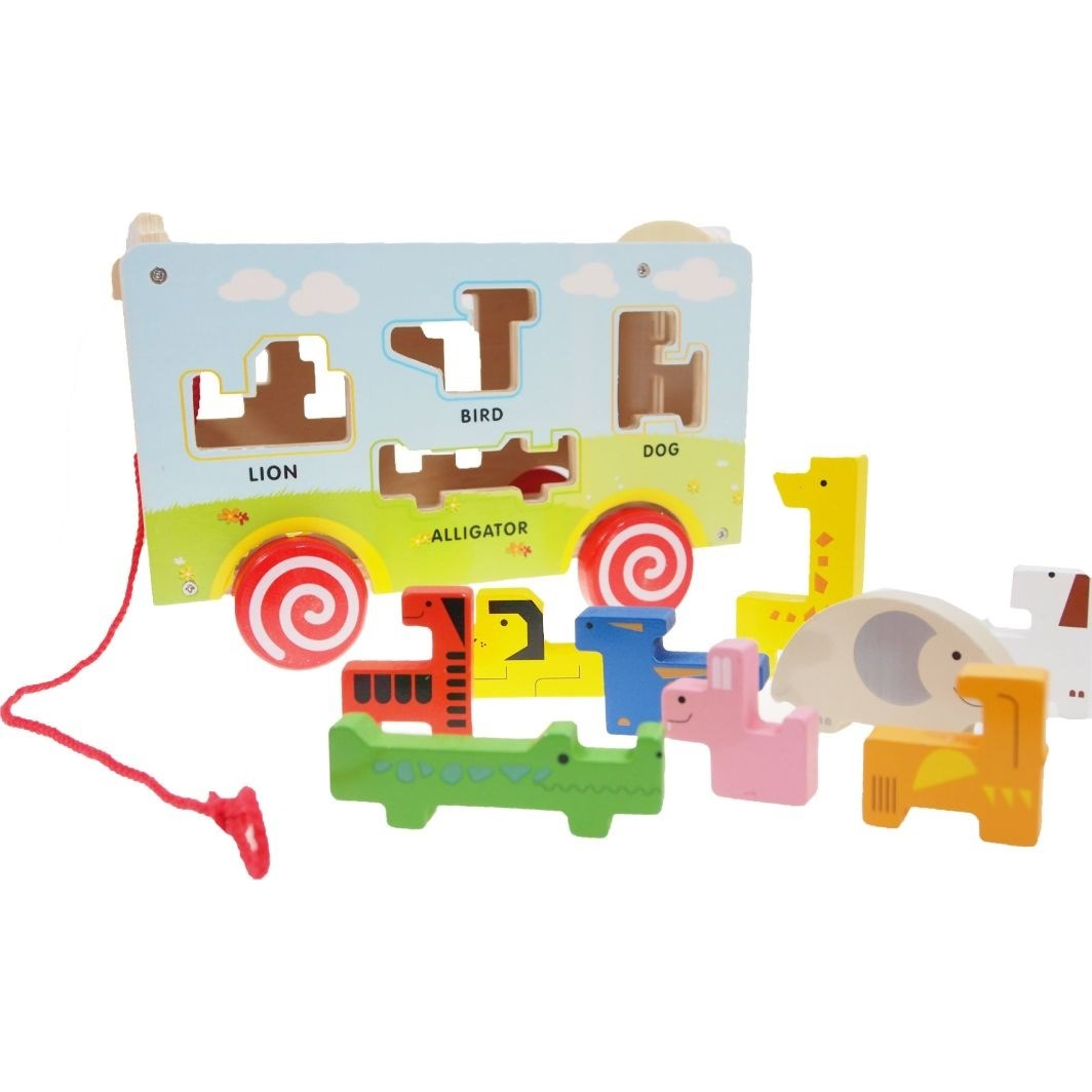 IBox W05C066 Fa állatszállító autó fejlesztő játék gyerekeknek (W05C066)