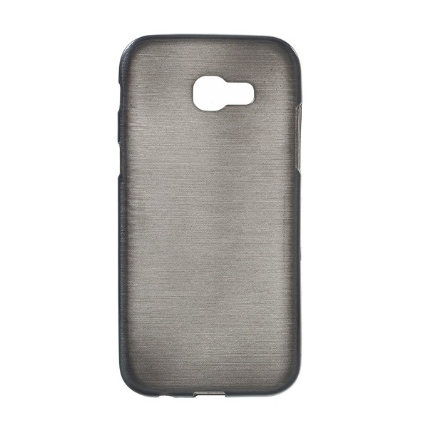 Szilikon telefonvédő (szálcsiszolt minta) FEKETE [Samsung Galaxy A3 (2017) SM-A320F] (5996457676972)