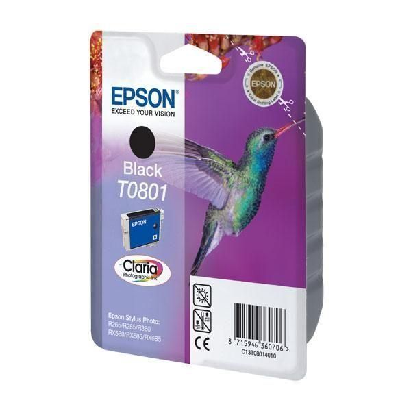 Epson Hummingbird T0801 blækpatron 1 stk Original Sort