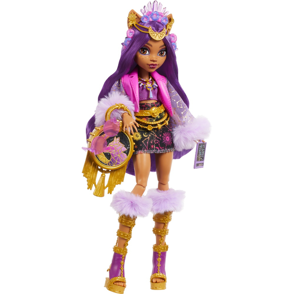 Monster High Monster Fest panenka Clawdeen, plakát kapely a doplňky HYF48