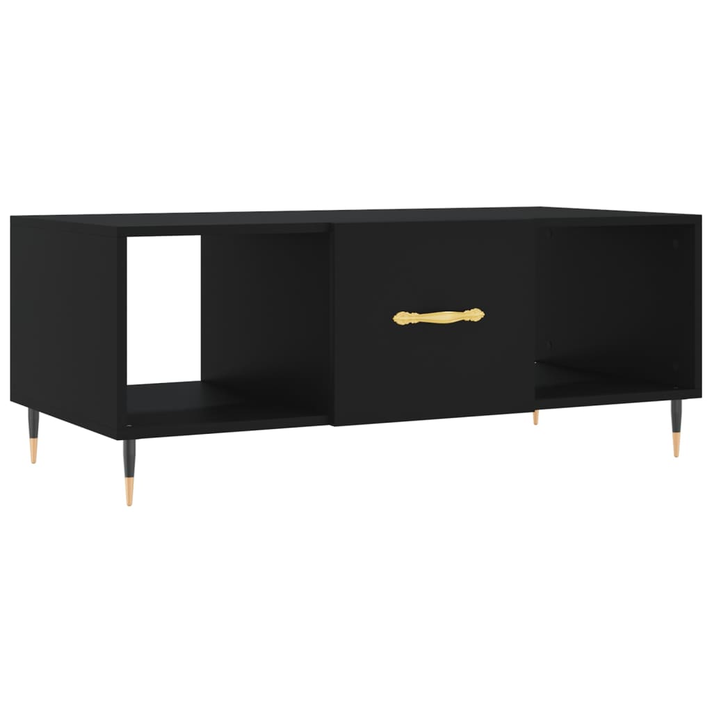 fekete szerelt fa dohányzóasztal 102 x 50 x 40 cm (829277)