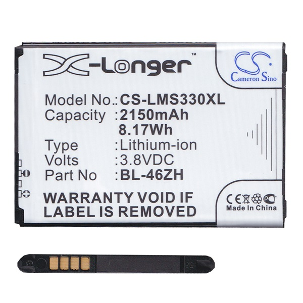 Cameron Sino akku 2150mAh LI-ION (BL-46ZH kompatibilis) LG K8 (K350n) / K7 (X210) (CS-LMS330XL)