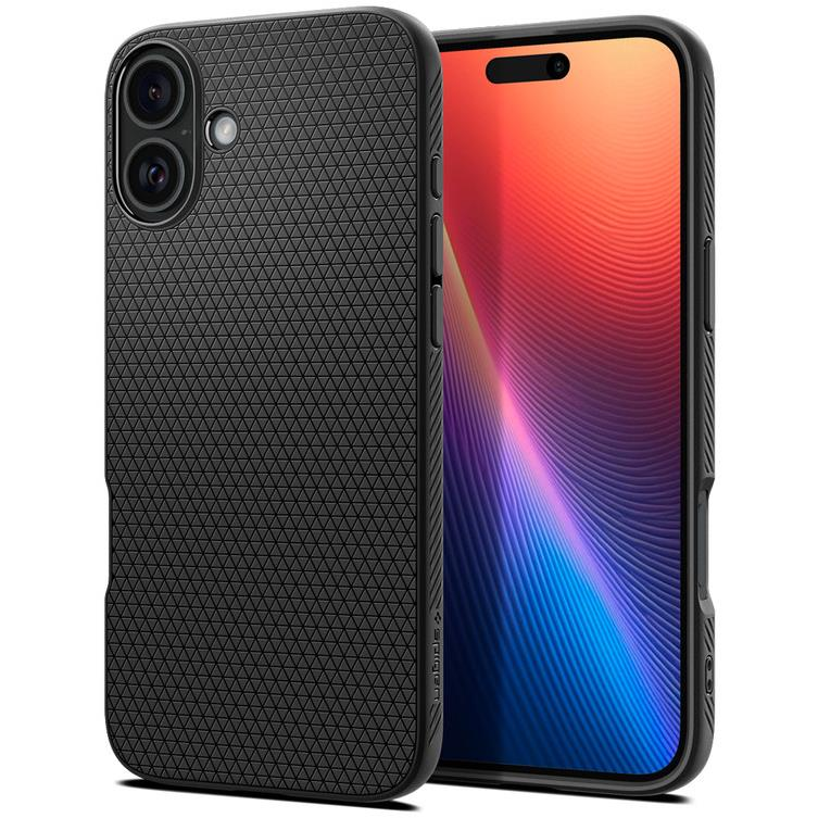 Spigen Liquid Air Matte Black iPhone 16 tok (ACS08194)
