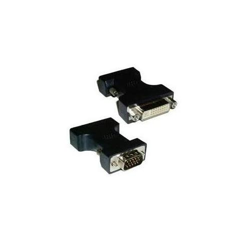 Monitoradapter (schwarz, VGA Stecker - DVI-I Buchse)