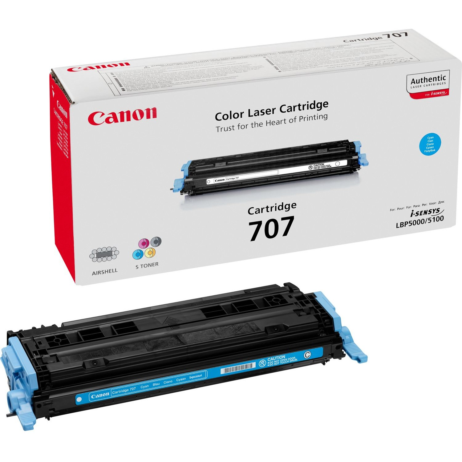 Тонер касета Canon 707 (9423A004), циан
