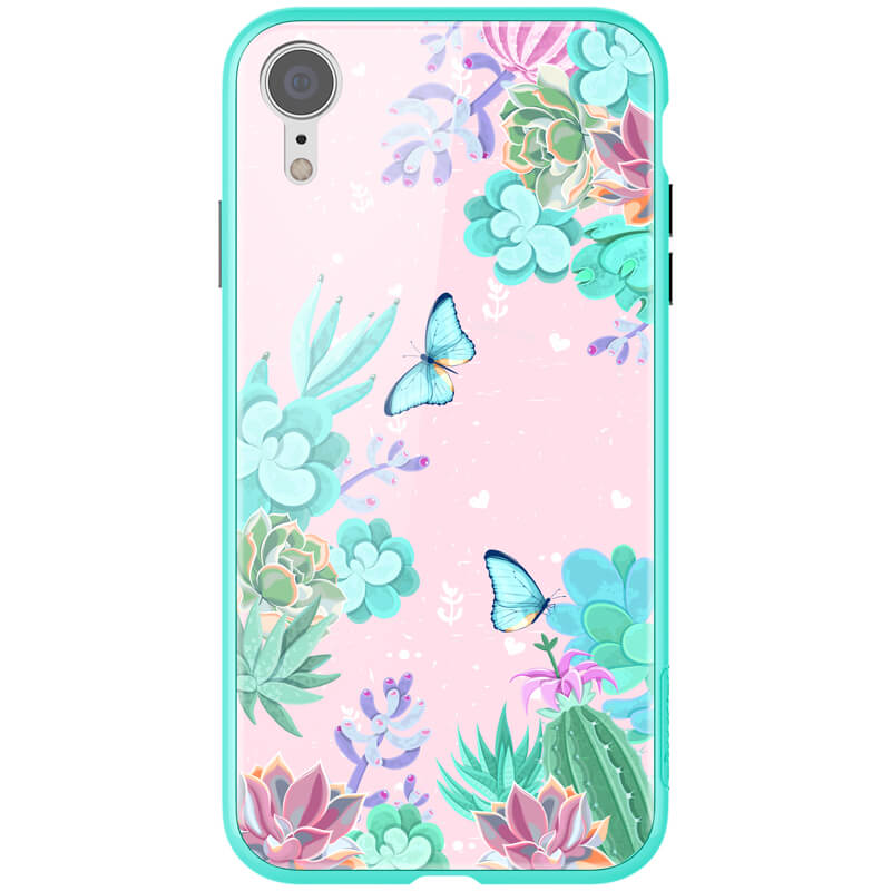 Nillkin Floral Apple iPhone XR Hátlap Tok - Zöld (27876)