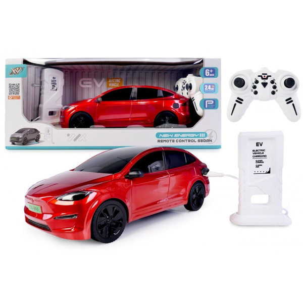 Artyk Auto r/c ze stacją ładowania czerwone