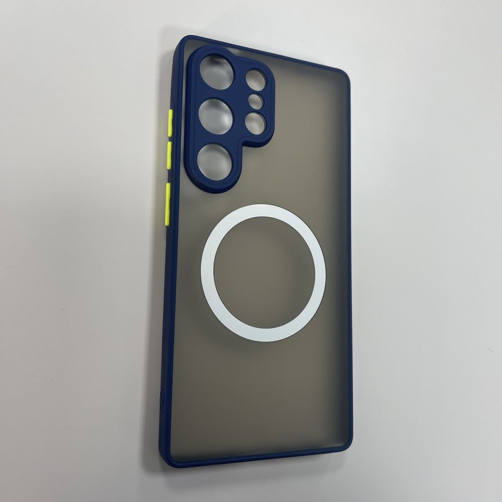 Cellect Samsung Galaxy S25 Ultra mágneses műanyag tok kék-zöld (CEL-MATTM-S25U-BLG) (CEL-MATTM-S25U-BLG)