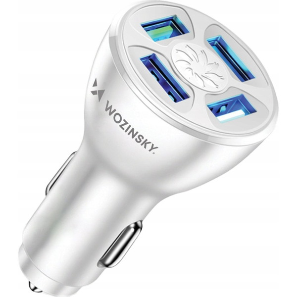 Avtopolnilec 50W 4x USB-A QC bel