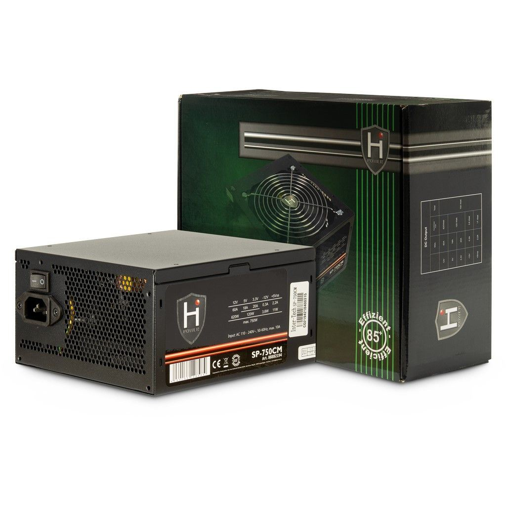 Inter-Tech HiPower SP-750CM 750W tápegység (88882194) (InterTech88882194)