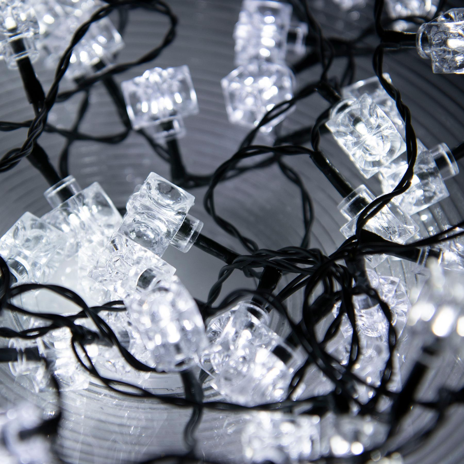 Home Beltéri Kocka alakú dekorációs fényfüzér 4m - Hidegfehér (KII50CUBE)