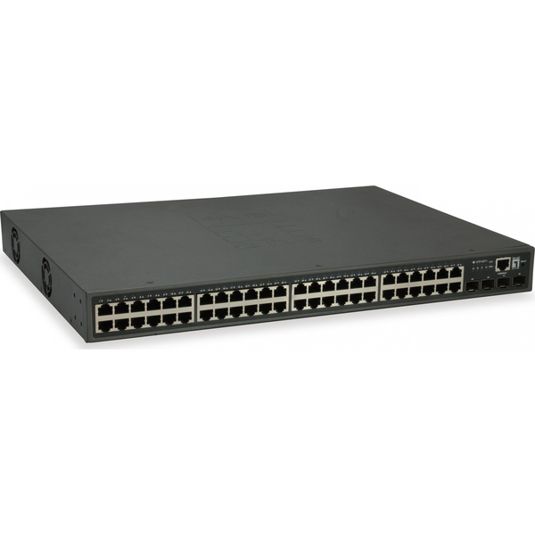 LevelOne GTP-5271 netværksswitch Administreret L3 Gigabit Ethernet (10/100/1000) Strøm over Ethernet (PoE) Grå