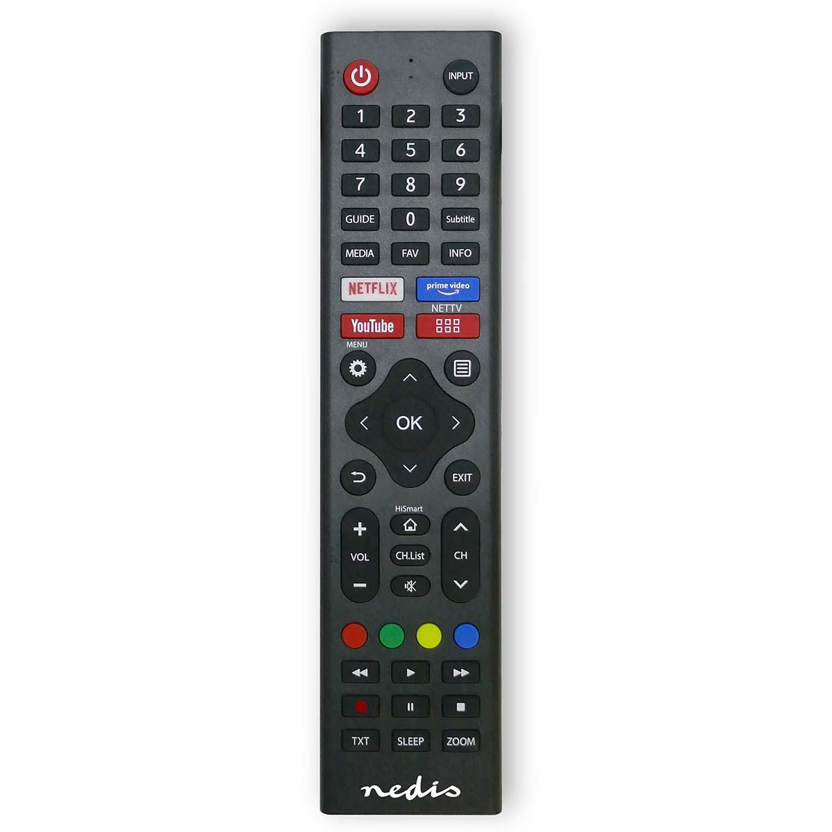 Nedis TVRC45HIBK Távirányító Hi-Sense TV-z (TVRC45HIBK)