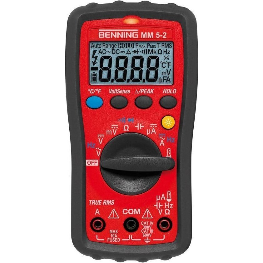 Kézi digitális multiméter CAT III 600 V, CAT IV 300 V 6000 digit, Benning MM 5-2 (8255870155)
