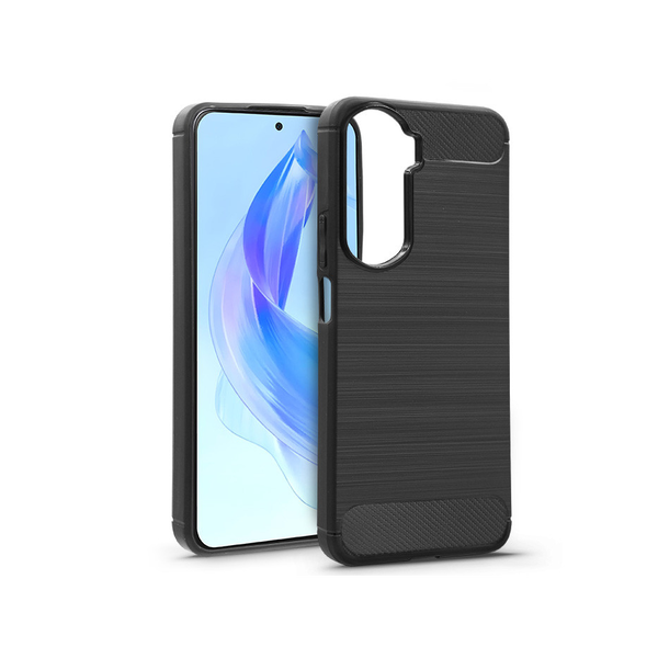 Zadní Kryt Obal Imitacja Carbonu pro Honor 90 Lite pouzdro na telefon černé