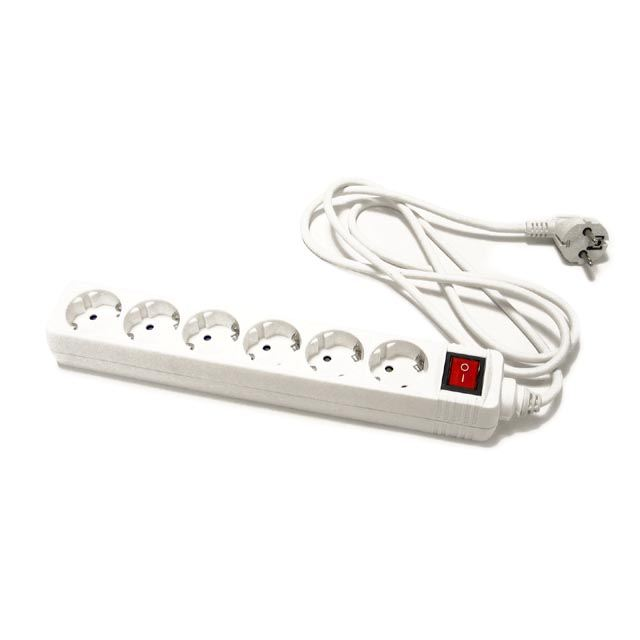 Hálózati kapcsolós elosztó 230V 6 csatlakozó 5m kábelhossz (KKTPE06K050)
