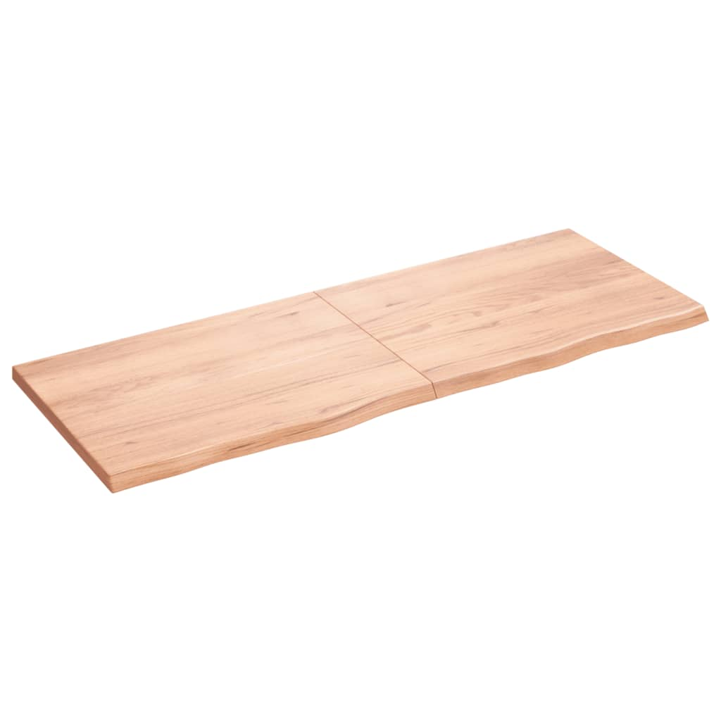 világosbarna kezelt tömör tölgyfa fali polc 160 x 60 x (2-4) cm (363714)