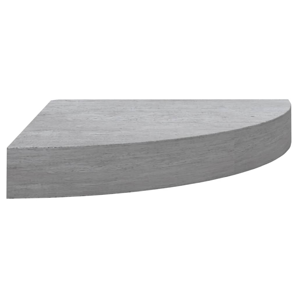 betonszürke MDF fali sarokpolc 25 x 25 x 3,8 cm (326633)