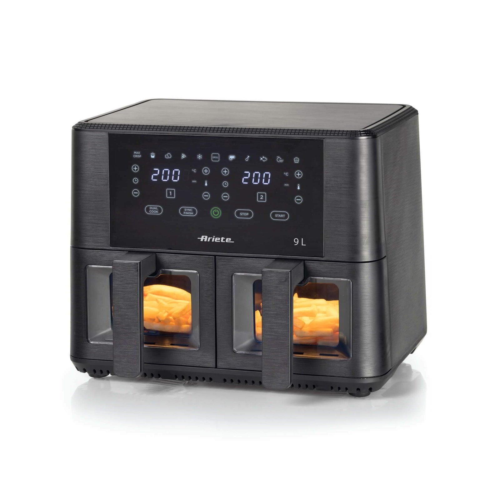 Ariete 4631/00 AirFryer Forrólevegős sütő 9L 2400 Watt - Fekete (4631/00)