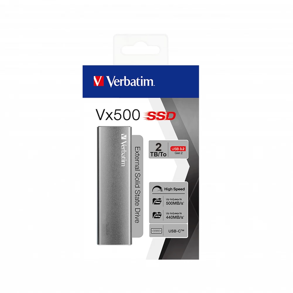 Verbatim 2TB Vx500 USB 3.2 Gen2 Külső SSD - Szürke