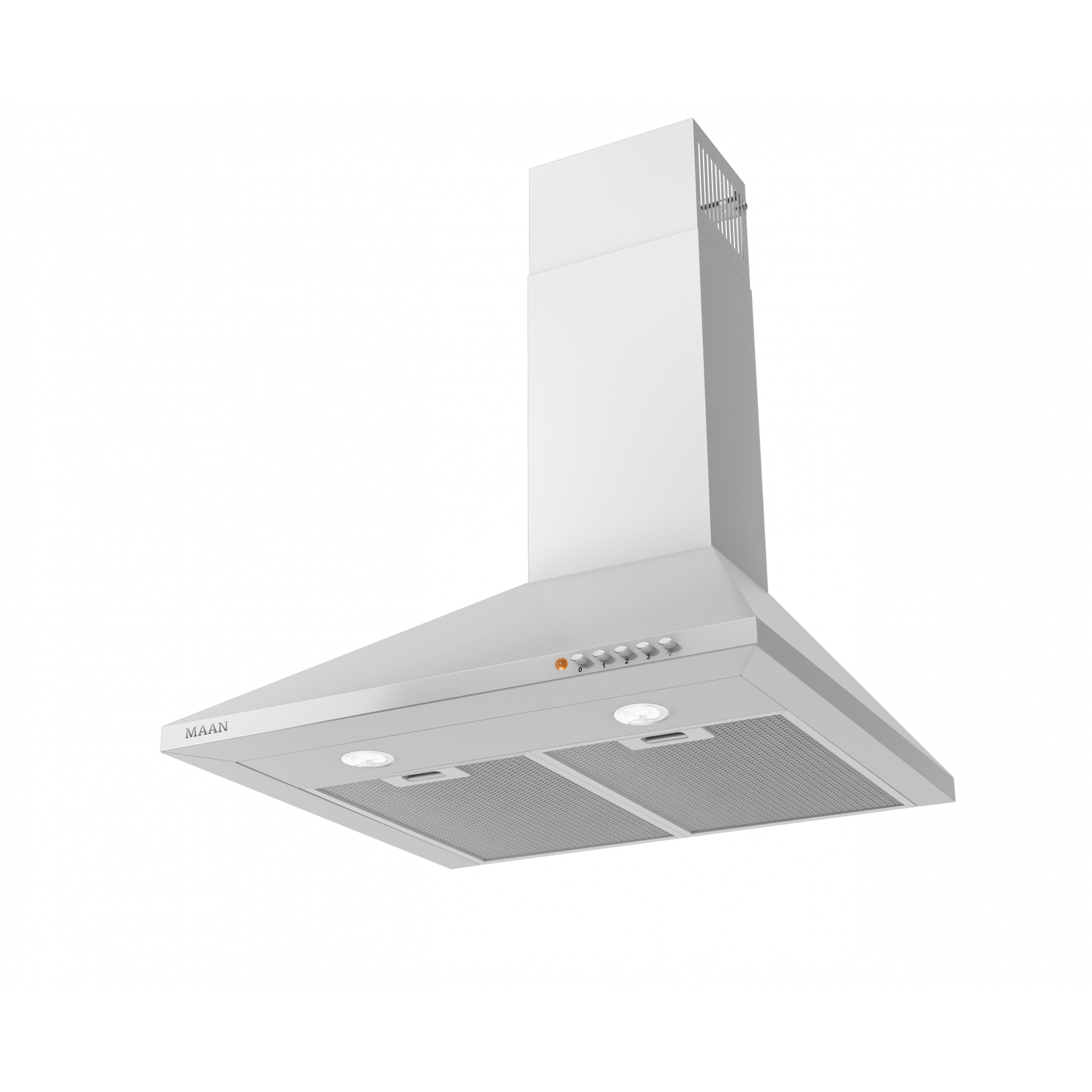 BIELY POHLCOVAČ ODSÁVAČ PÁR KOMÍNOVÝ NÁSTENNÝ MAAN 60 CM FILTER LED KOMÍN (VELA 2 60 BIAŁY)