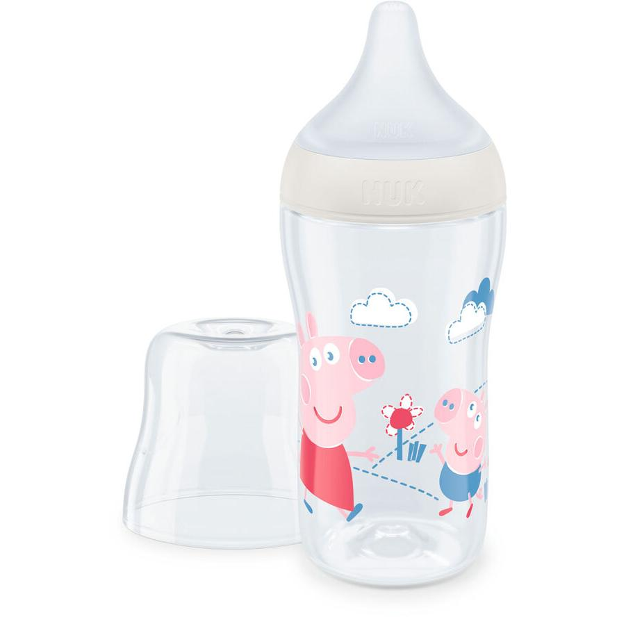 Nuk Perfect Match Peppa Malac műanyag Cumisüveg 260ml - Fehér mintás (10216017)