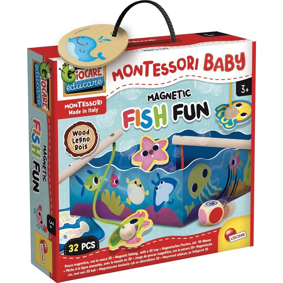 Lisciani Montessori Baby Fa Mágneses Horgászós Játék (304-98354)