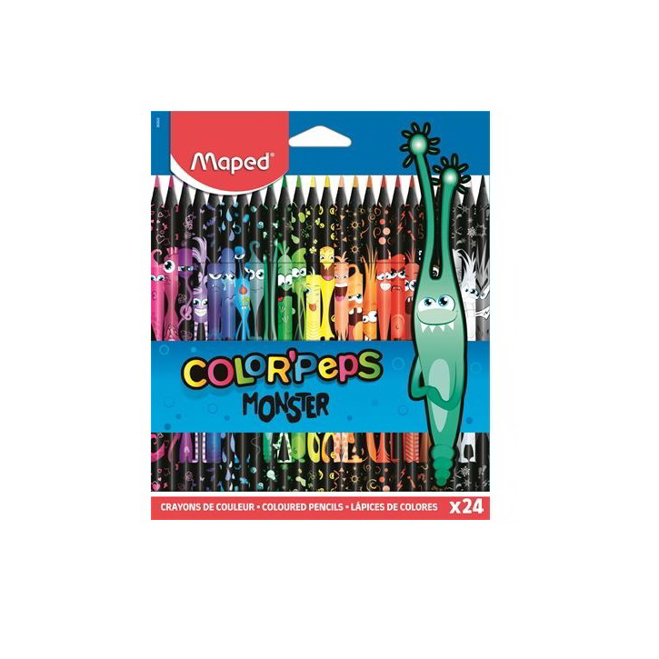 Maped Color Peps Monster Háromszögletű színes ceruza készlet (24 db/csomag) (862624)