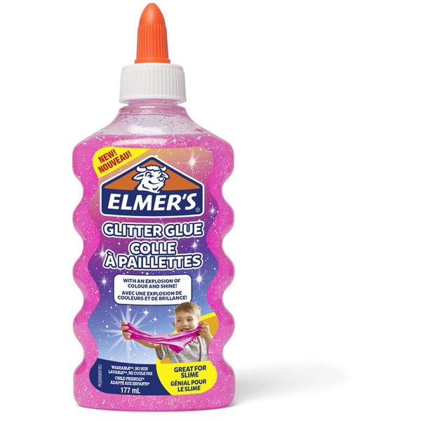Elmer Glitter Glue 177ml, rózsaszín