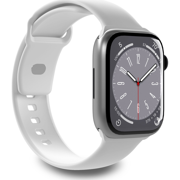 Каишка за смарт часовник, чиста, силиконова, бяла