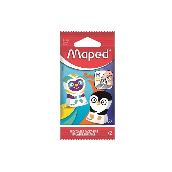 Maped Ergo Fun Multicolor Radír - vegyes minták (2 db) (119002)