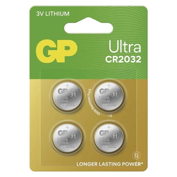 GP Ultra Lítium gombelem CR2032 4db/bliszter (B32324)