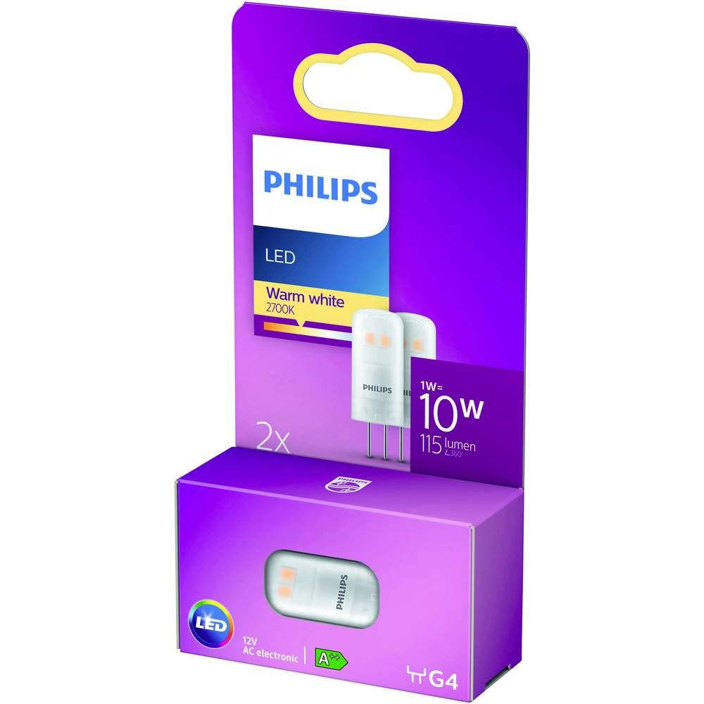 Philips G4 1W LED fényforrás meleg fehér (76787700) (philips76787700)