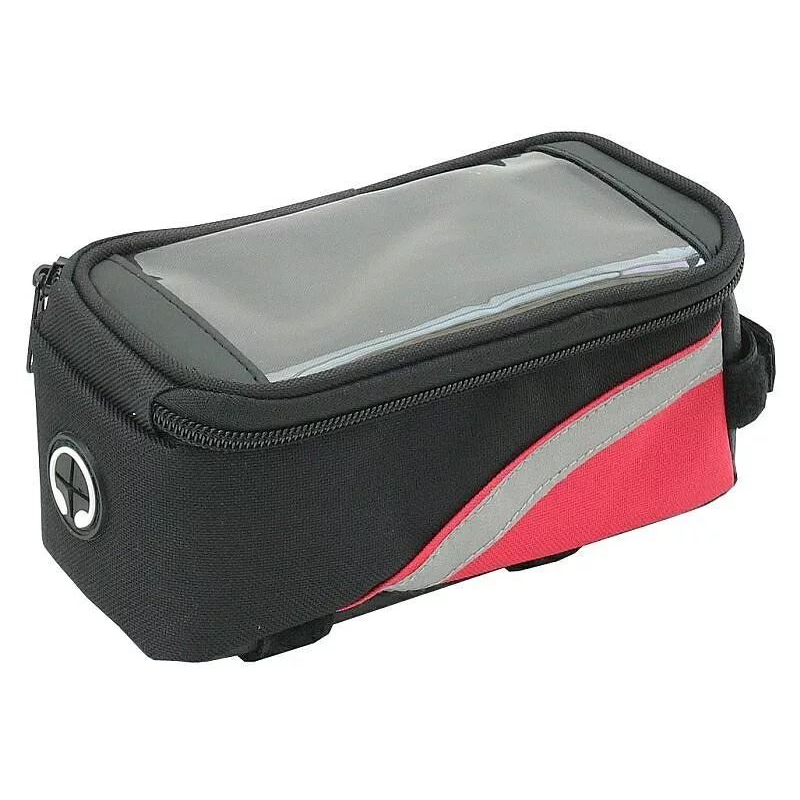 NovaBIK3 kerékpártáska kormányra okostelefon tokkal piros (AN68471) (AN68471)