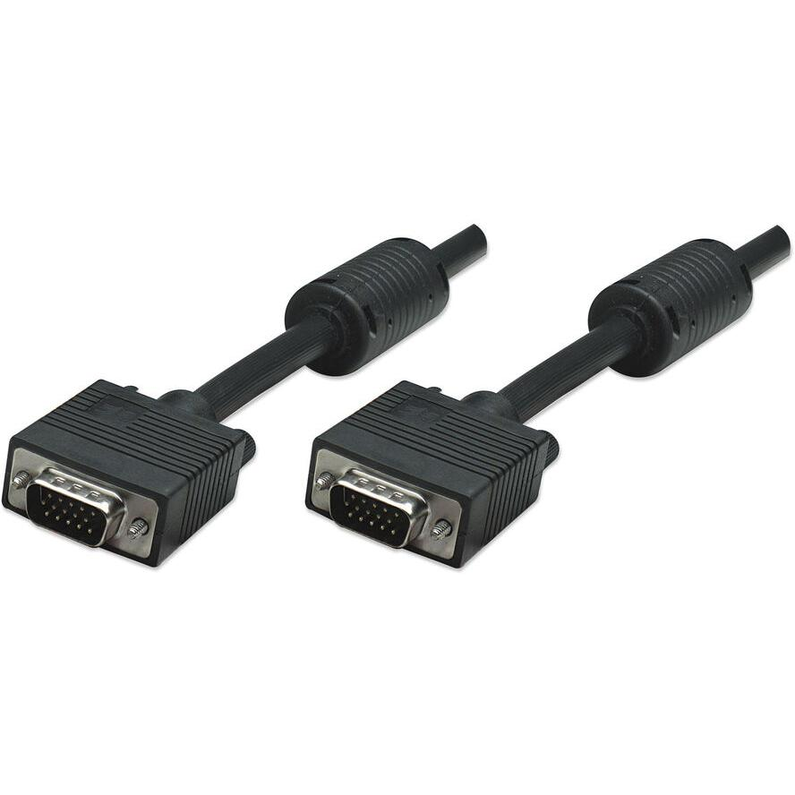 Manhattan SVGA 1.8m VGA kábel 1,8 m VGA (D-Sub) Čierna (317757)