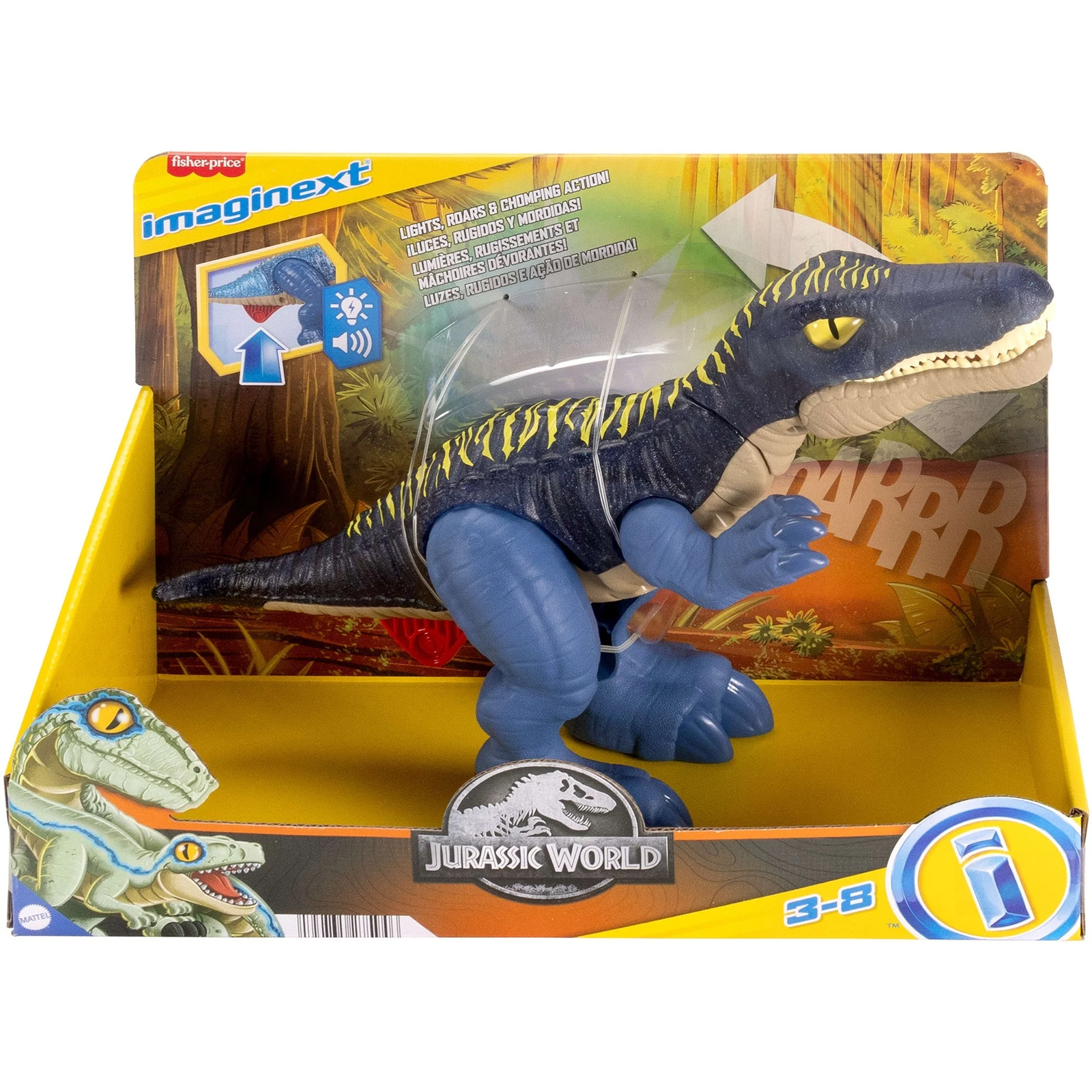 Fisher-Price JCT48 Jurassic World Világító Baryonyx figura (JCT48)